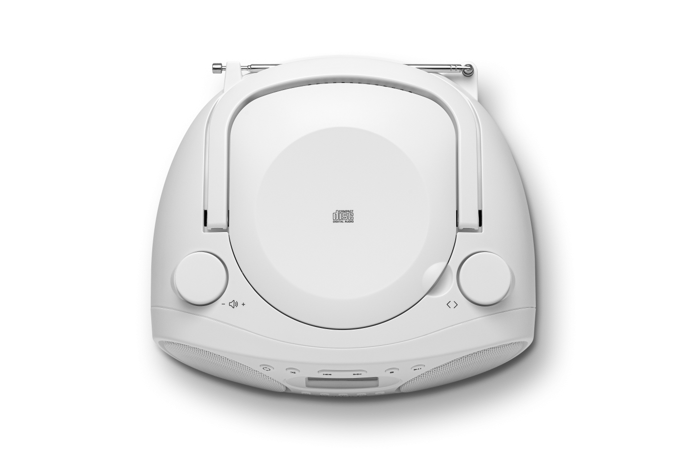 Roberts Portable FM/AM Boombox With CD Player White | ZOOMBOXFMW