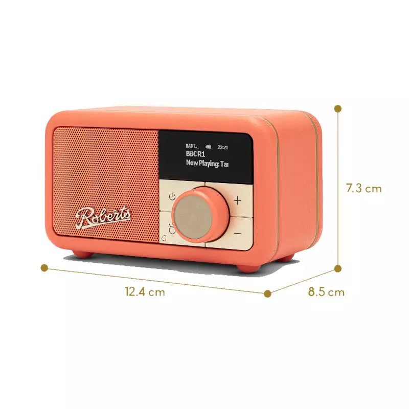 Roberts Petite 2 Dab+ Fm RDS Bluetooth, Rechargeable Battery, Alarm Pop Orange | PETITE2PO