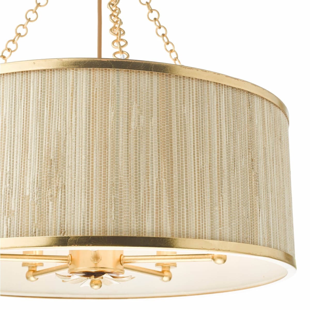 Dar Fenella 5 Light Pendant Gold Leaf-FEN0534