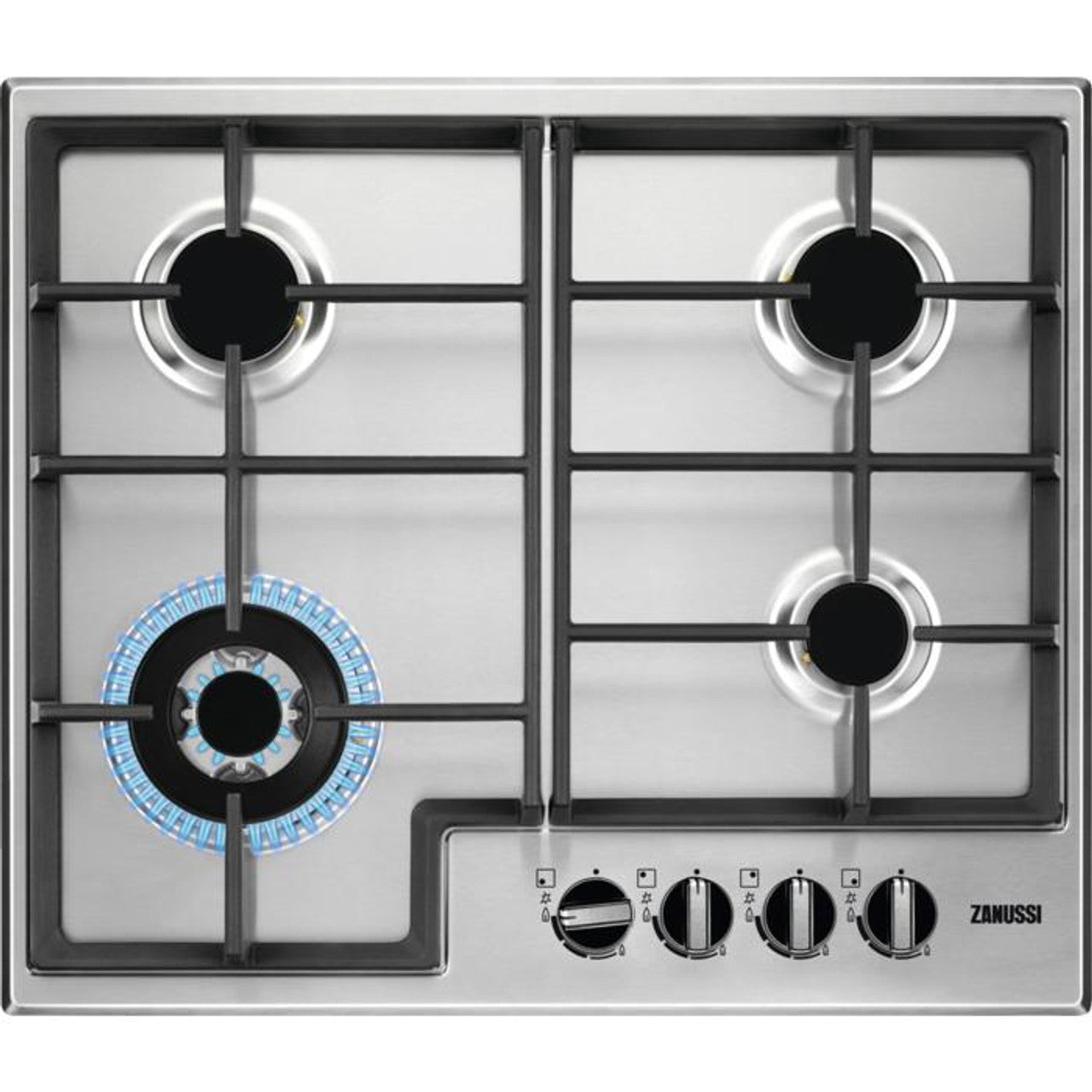 Zanussi 60cm 4 Burner Gas Hob Stainless Steel | ZGNN645X