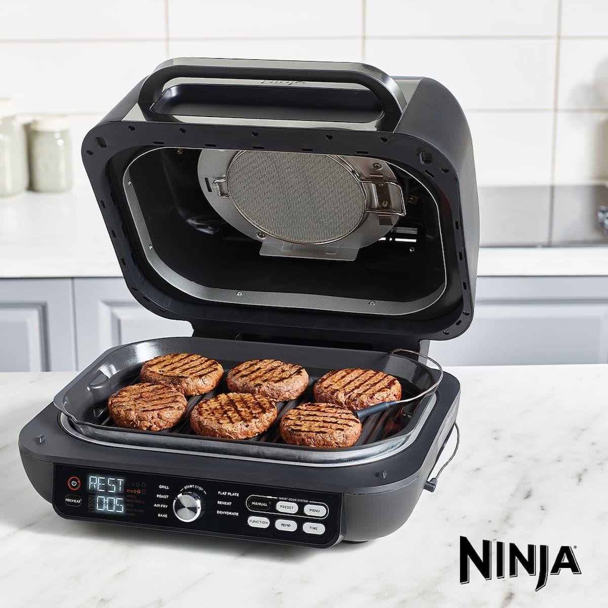 Ninja AG651UK Foodi MAX PRO Health Grill Flat Plate & Air Fryer - Blac