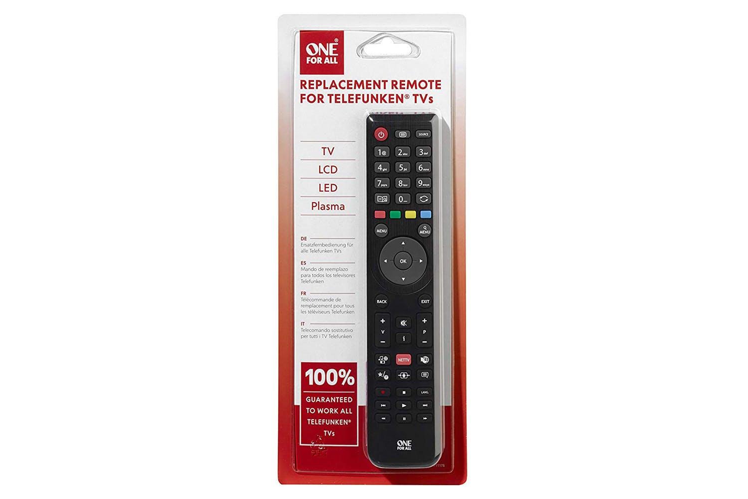 One For All Telefunken TV Replacement Remote - Peter Murphy Lighting & Electrical Ltd